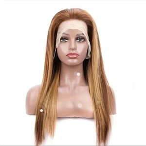 Highlight Straight T part Lace Front Wig.